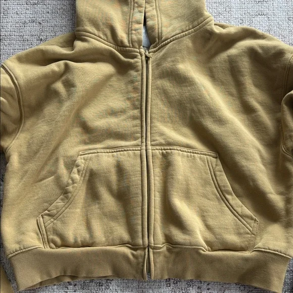 Aritzia Mustard Yellow Hoodie - Picture 3 of 9